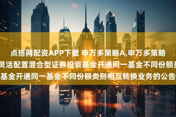 点搭网配资APP下载 申万多策略A,申万多策略C: 关于申万菱信多策略灵活配置混合型证券投资基金开通同一基金不同份额类别相互转换业务的公告